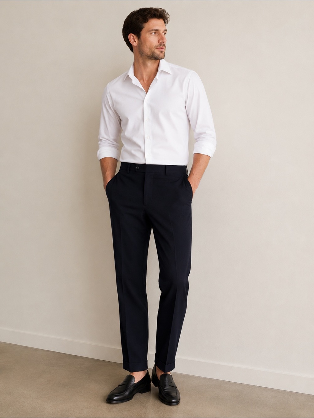 Tailored Black Dress Pants for Men